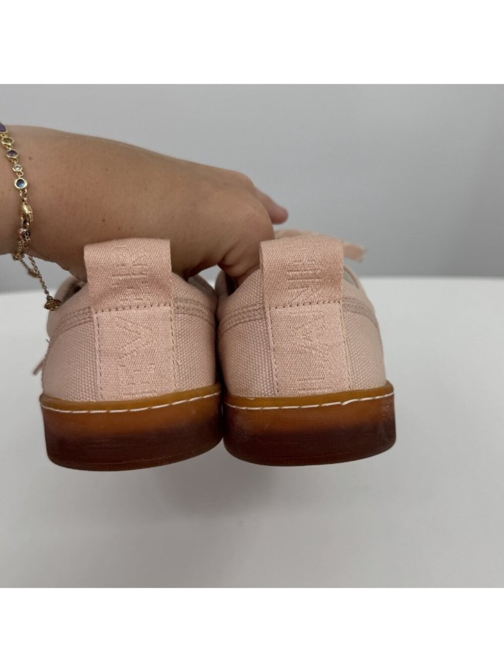 Everlane Tread Bare Sneaker size 10 Women's in Pink Canvas Classic Lace-up Shoes - Picture 8 of 10